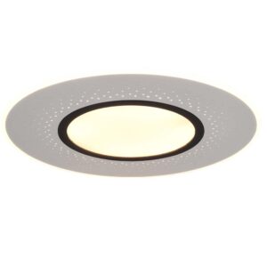 Verus Plafonnier LED en acier avec micro-perforations, grand rond avec télécommande multifonction D.70cm.