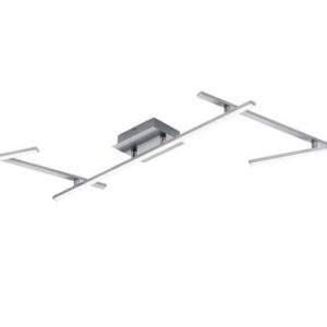 Arvin Plafonnier LED Barres Orientables en Acier Rétroéclairé RGB avec Télécommande Multifonction L. 245cm