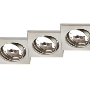 Jura Kit 3 Spots Encastrables Carrés Orientables Acier 8X8Cm