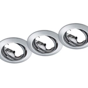 Jura Kit 3 Spots Encastrables Orientables Chromés Diam. 8,3Cm