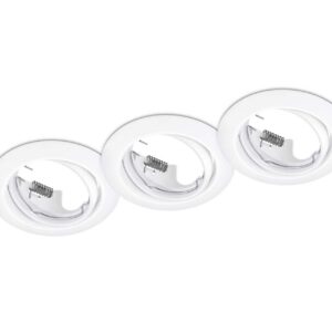 Jura Kit 3 Spots Encastrables Orientables Ronds Blancs Diam. 8,3Cm