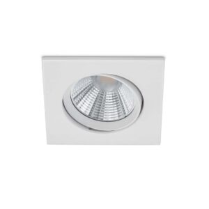 Pamir Spot encastrable LED carré orientable blanc dimmable IP23 8,5 cm x 8,5 cm