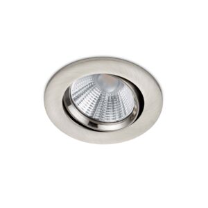 Projecteur encastrable LED rond orientable Pamir en acier dimmable IP23 diam.8,5cm