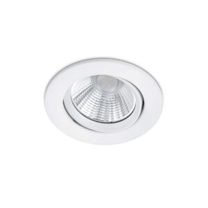 Pamir Spot encastrable LED rond orientable blanc dimmable IP23 Diam.8,5cm