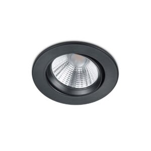 Pamir Spot encastrable LED rond orientable noir mat dimmable IP23 diamètre 8,5 cm