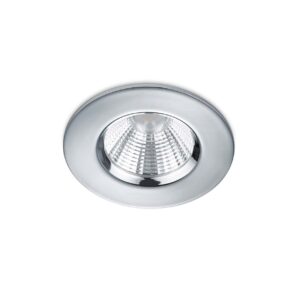 Zagros Spot Encastrable LED Rond Chromé Dimmable IP65 Diam. 8,5cm