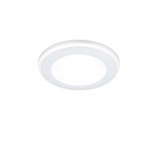 Aura Spot Encastrable en Plastique Blanc Satiné avec Triple Allumage Indépendant D. 8,2Cm