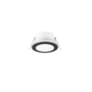 Aura Spot Encastrable en Plastique Noir Satiné avec Triple Allumage Indépendant D. 8,2Cm