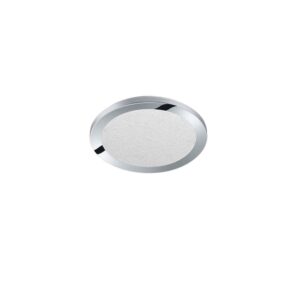Cesar Plafonnier LED rond à bord chromé effet cristal, dimmable avec interrupteur à bascule IP44 D. 26cm.