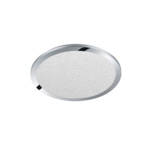 Cesar Plafonnier LED rond moyen avec bord chromé effet cristal, dimmable avec interrupteur à bascule IP44 D. 40cm