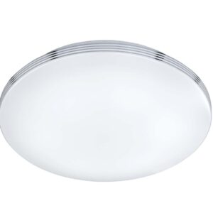 Plafonnier LED pour salle de bain avec bordure chromée D.41
