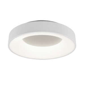 Girona Plafonnier LED en métal blanc mat avec variation d'intensité et interrupteur mural D. 45cm