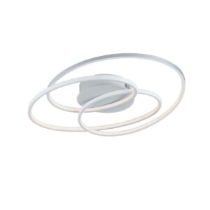 Gale Plafonnier LED Blanc avec Cercles Concentriques et Réglage d'Intensité avec Interrupteur D.60Cm