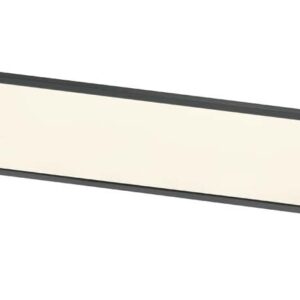 Phoenix Plafonnier LED rectangulaire dimmable noir avec diffuseur blanc 120X30