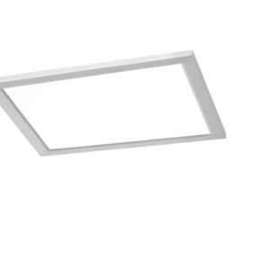 Plafonnier LED carré Phoenix, dimmable, en acier avec diffuseur blanc, 30x30 cm.