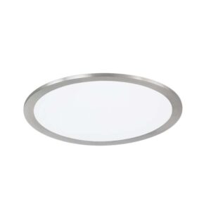 Plafonnier LED Phoenix rond dimmable en acier avec diffuseur blanc D. 30