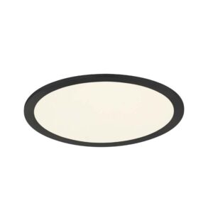 Phoenix Plafonnier LED Rond Dimmable Noir Diff. Blanc D. 30