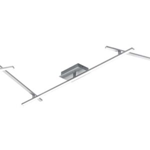 Indira Applique Plafonnier également rétroéclairé avec 7 tiges orientables en acier satiné L. 345 cm