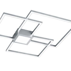 Hydra Plafonnier LED en métal acier triple carré + lumière centrale dimmable avec interrupteur L. 66X66Cm