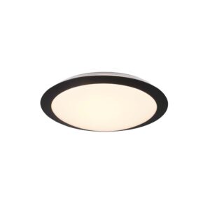 Umberto H2O Plafonnier LED Bord Noir Ip44 D. 29Cm