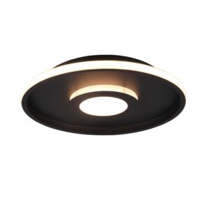 Plafonnier LED Ascari H2O Noir avec Variateur et Interrupteur IP44 D.40,3cm
