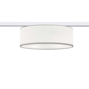Plafonnier Duoline en tissu blanc pour hôtel D. 30cm