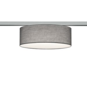 Plafonnier Duoline en tissu gris pour hôtel D. 30cm
