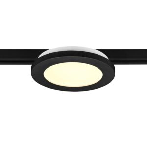 Plafonnier LED Duoline Camillus avec bordure noire de 17 cm de diamètre