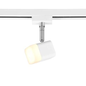 Spot LED orientable Duoline Roubaix en métal blanc H. 14cm