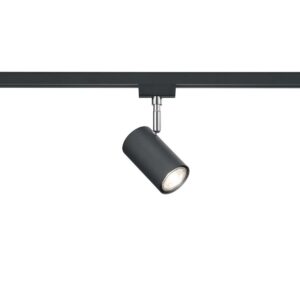 Spot orientable Duoline Marley en métal noir L. 12 cm