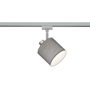 Spot orientable Duoline Tommy avec abat-jour gris de 12 cm de diamètre.