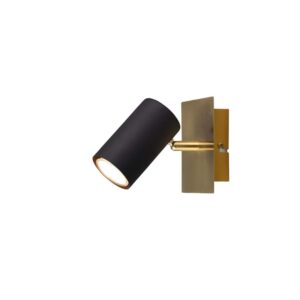 Marley Spot Base Or avec Cylindre Noir L. 15cm