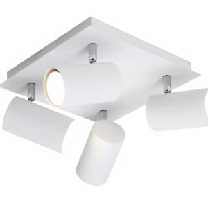 Marley Plafond Carré 4 Spots Soft Blanc Coquille 24X24