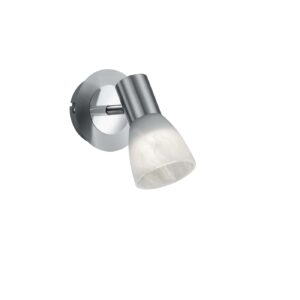 Levisto Spot Led Orient. Acier et Verre Albâtre H.14,5