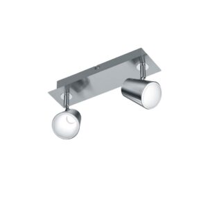 Narcos Barre 2 Spots Led en Acier avec Diffuseur Conique pour Trou avec Intérieur L. 28,5