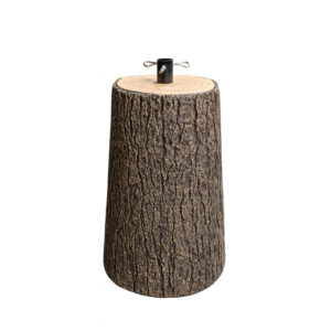 Kawaki M - Base en tronc pour sapin de Noël de 120 à 180 cm H46,5 cm Effet écorce réaliste