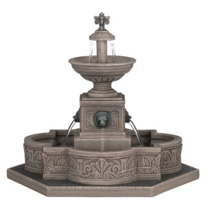 Village de Noël avec fontaine modulaire 22,5x19,5x18 cm avec effet d'eau réaliste