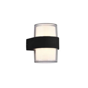 Applique extérieure Molina en fonte d'aluminium anthracite avec double diffuseur rond H. 10,5 cm IP54