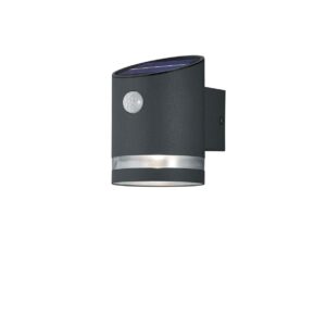 Applique LED extérieure solaire rechargeable en acier satiné avec détecteur de mouvement IP44 H.12,7cm