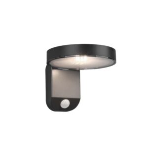 Applique LED extérieure solaire rechargeable Posadas, anthracite avec capteur de mouvement IP44, 18,3 cm