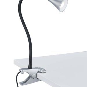 Lampe de bureau LED Viper flexible avec pince en aluminium H. 35 cm