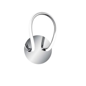 Applique LED Bologna en chrome avec variateur d'intensité par interrupteur H.26cm