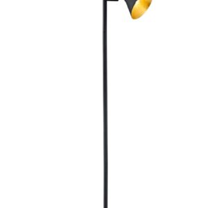Nina Lampadaire avec Douille E14 Diffuseurs en Métal Noir + Or