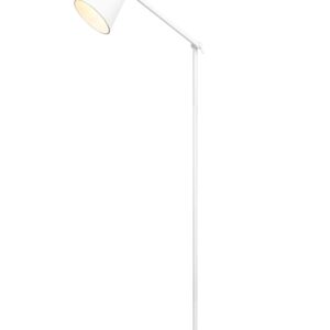 Lampadaire Enzo avec diffuseur double cône en métal blanc H. 150cm