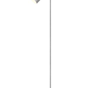 Adam Lampadaire en Métal Chrome et Gris H. 150cm