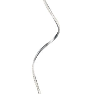 Rubin Lampadaire LED en aluminium satiné avec effet cristal et télécommande, lumière blanche dimmable + RGB, H.116cm