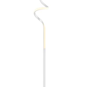 Lampe sur pied LED ondulée blanche H. 145cm
