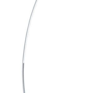 Lampe sur pied LED courbée en aluminium brossé H. 150