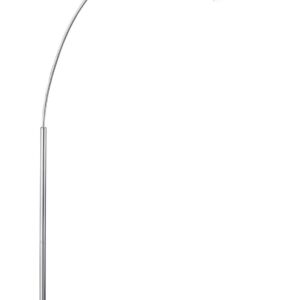Brasilia Lampadaire Arceau Chrome Diffuseur Blanc H.180