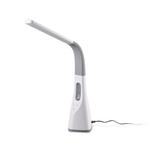 Lampe de studio LED blanche avec ventilateur intégré de type "Dyson" avec réglage de l'intensité du ventilateur et de la lumière chaude et froide, con